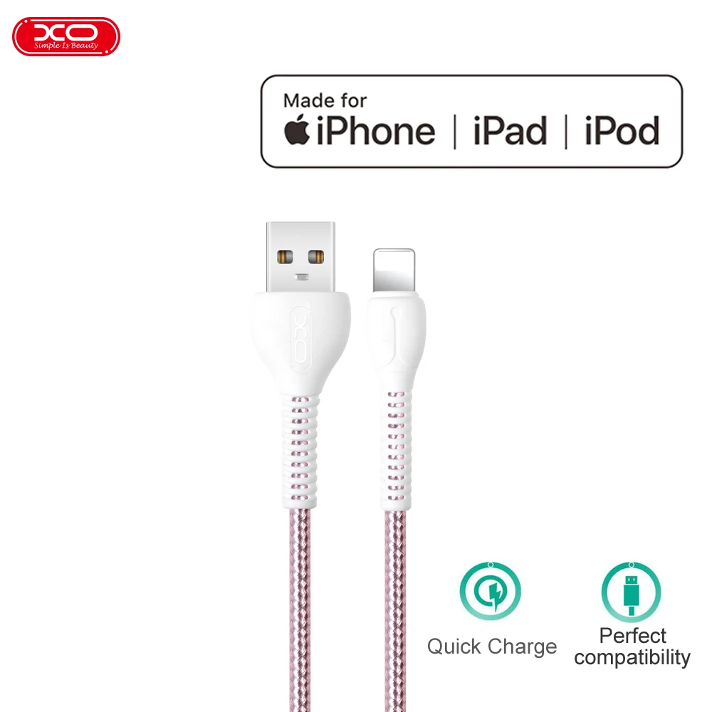 XO Simple USB Data cable Fast charging for iphone 6 7 8 X S XR plus for ipad high quality usb quick charge white pink Data cable
XO Simple USB Data cable Fast charging for iphone 6 7 8 X S XR plus for ipad high quality usb quick charge white pink Data cable