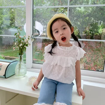 Summer New Arrival Korean style hot selling all-match sleeveless lace princess shirt for cute sweet baby girls
Summer New Arrival Korean style hot selling all-match sleeveless lace princess shirt for cute sweet baby girls