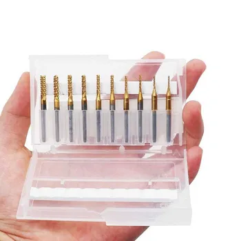 10pcs 0.8-3.175mm PCB Engraving Cutter Circuit Board Carbide End Mill Drill Bits Engraving Bit Woodworking Drilling Rotary Tool
10pcs 0.8-3.175mm PCB Engraving Cutter Circuit Board Carbide End Mill Drill Bits Engraving Bit Woodworking Drilling Rotary Tool