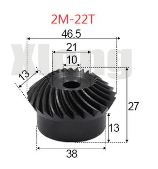 2pcs 2M-22Teeths Inner Hole: 10mm Precision Spiral Bevel Gear Spiral Bevel Gear 
2pcs 2M-22Teeths Inner Hole: 10mm Precision Spiral Bevel Gear Spiral Bevel Gear