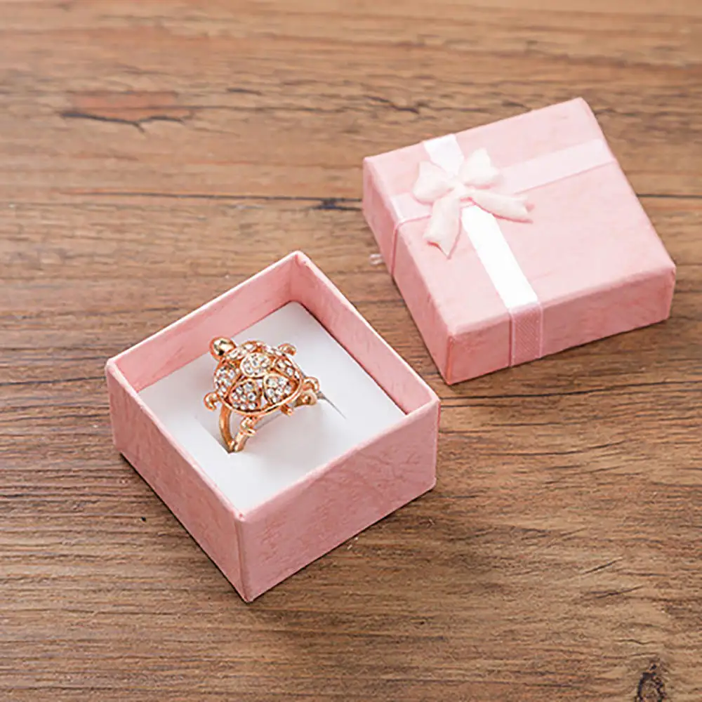 24pcs/lots ring earring display gift box bowknot