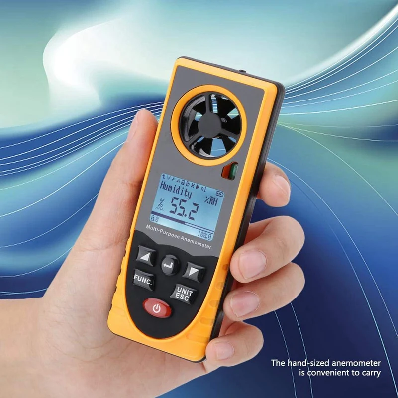 GM8910 Multi-Functional Digital Anemometer Wind Chill Dew Point Barometric Pressure Tester -40-10 Degree
GM8910 Multi-Functional Digital Anemometer Wind Chill Dew Point Barometric Pressure Tester -40-10 Degree