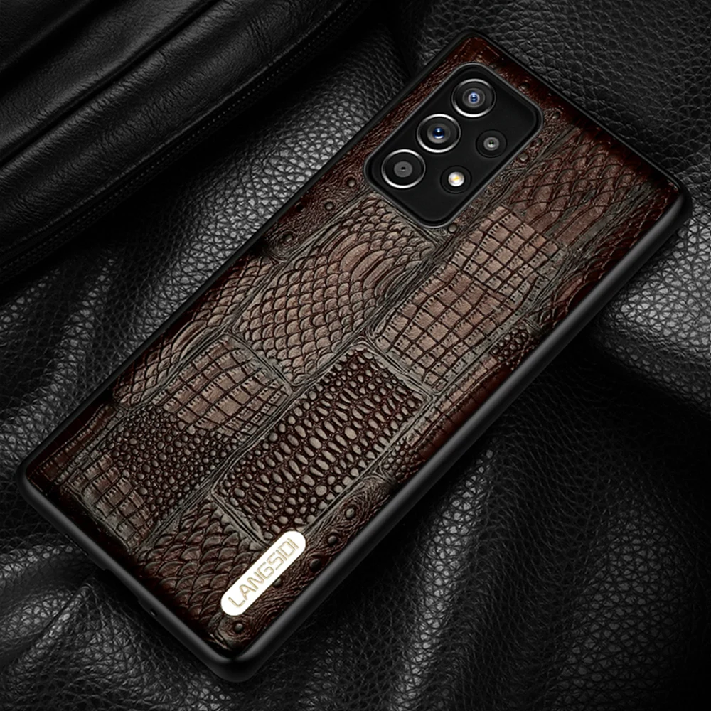 Чехол из натуральной кожи в стиле ретро для Samsung Galaxy A52 A52S 5G A51 A71 A32 M31 S20 FE S9 S10 S22 Plus S21