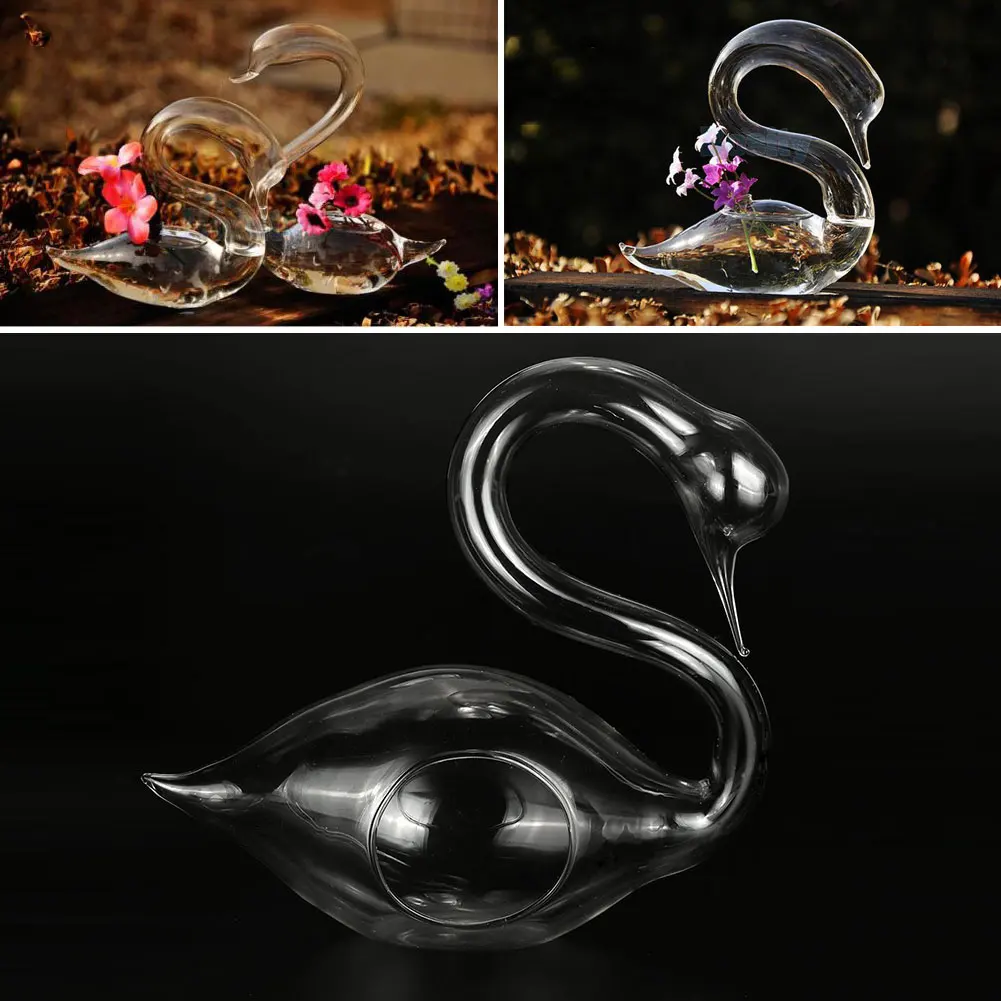 3D Transparent Container Flower Vase Fashion Clear Party Wedding Ornament Home Swan Shaped Glass Bottle Creative Beautiful
3D Transparent Container Flower Vase Fashion Clear Party Wedding Ornament Home Swan Shaped Glass Bottle Creative Beautiful