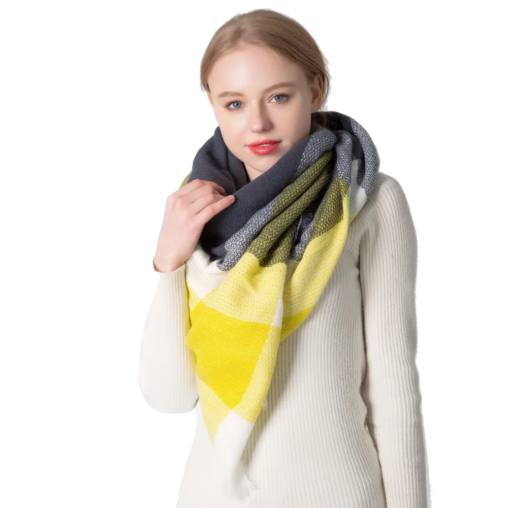Brand Fashion Winter Cashmere Warm Europe new large Plaid Scarf Women Seven color Square Big Shawl
Brand Fashion Winter Cashmere Warm Europe new large Plaid Scarf Women Seven color Square Big Shawl