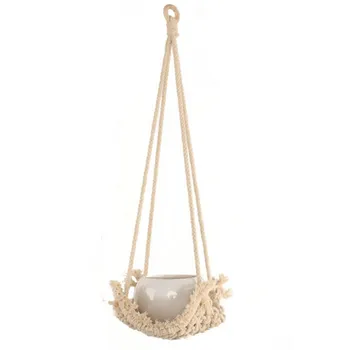Simple Natural Decorations Horticulture Green Flower Pot Net Bag Hand-woven Natural Fine Cotton Rope Net Bag Hanging Basket
Simple Natural Decorations Horticulture Green Flower Pot Net Bag Hand-woven Natural Fine Cotton Rope Net Bag Hanging Basket
