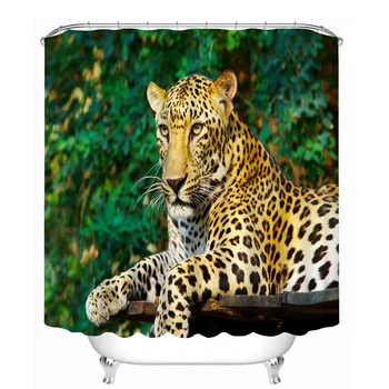 3D Shower Curtains Prairie African Leopard Pattern Waterproof Bathroom Curtain Thickened Fabrics Bath Curtain Customizable 
3D Shower Curtains Prairie African Leopard Pattern Waterproof Bathroom Curtain Thickened Fabrics Bath Curtain Customizable