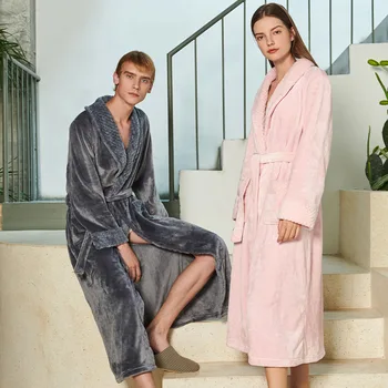 Newest flannel Bath Robe for lovers autumn winter plus fertilizer to increase female coral fleece men's thickened warm pajamas
Newest flannel Bath Robe for lovers autumn winter plus fertilizer to increase female coral fleece men's thickened warm pajamas