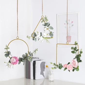 25*23cm Wedding Wreath Gold Iron Metal Ring Garland Easter Decor Artificial Flower Rack Party Backdrop Decor Hoop
25*23cm Wedding Wreath Gold Iron Metal Ring Garland Easter Decor Artificial Flower Rack Party Backdrop Decor Hoop