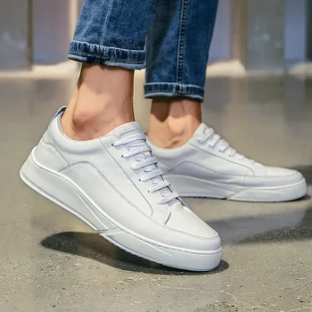 Simple Black white genuine leather Shoes Band Men Leather Shoes handmade comfortable formal dress men Lace-Up flats 2019 New
Simple Black white genuine leather Shoes Band Men Leather Shoes handmade comfortable formal dress men Lace-Up flats 2019 New