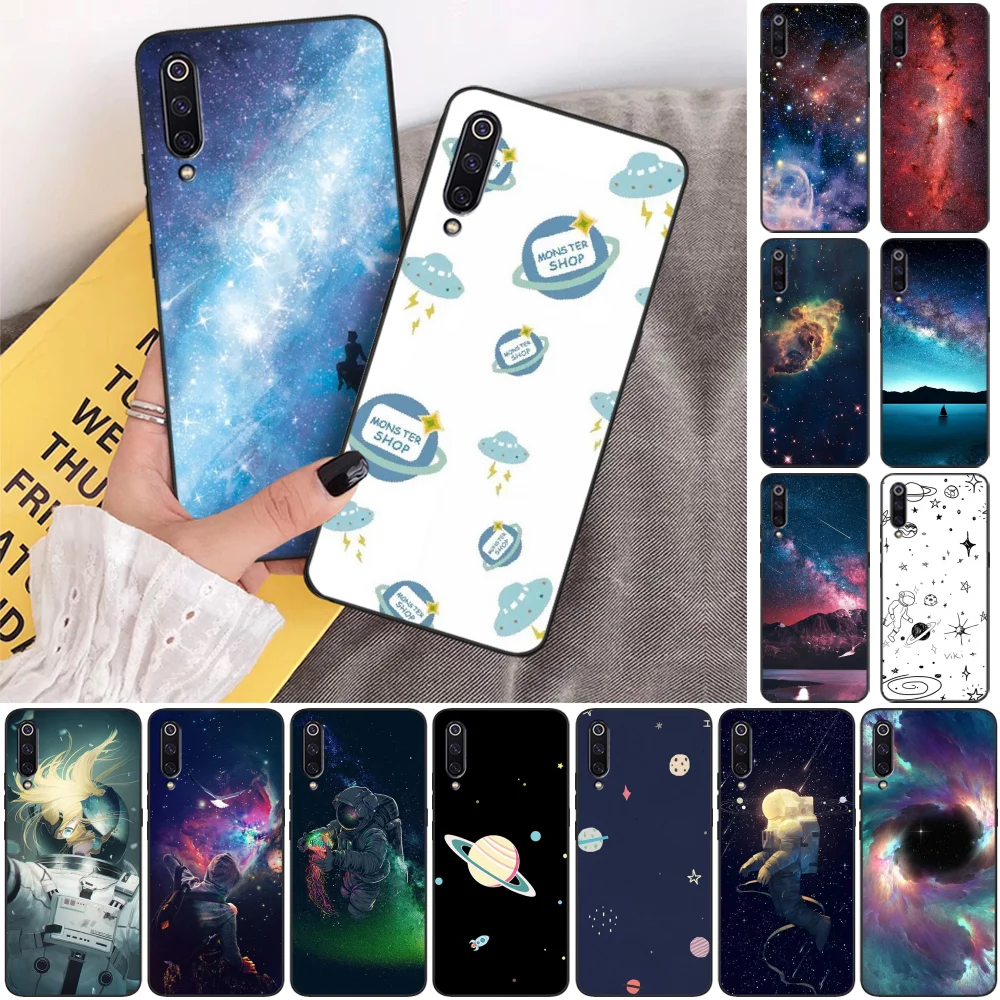 Черный чехол для телефона из ТПУ BaweiTE Cosmic starry sky Xiaomi 8 9 se 5X Redmi 6pro 6A 4X 7 5plus note 5 |