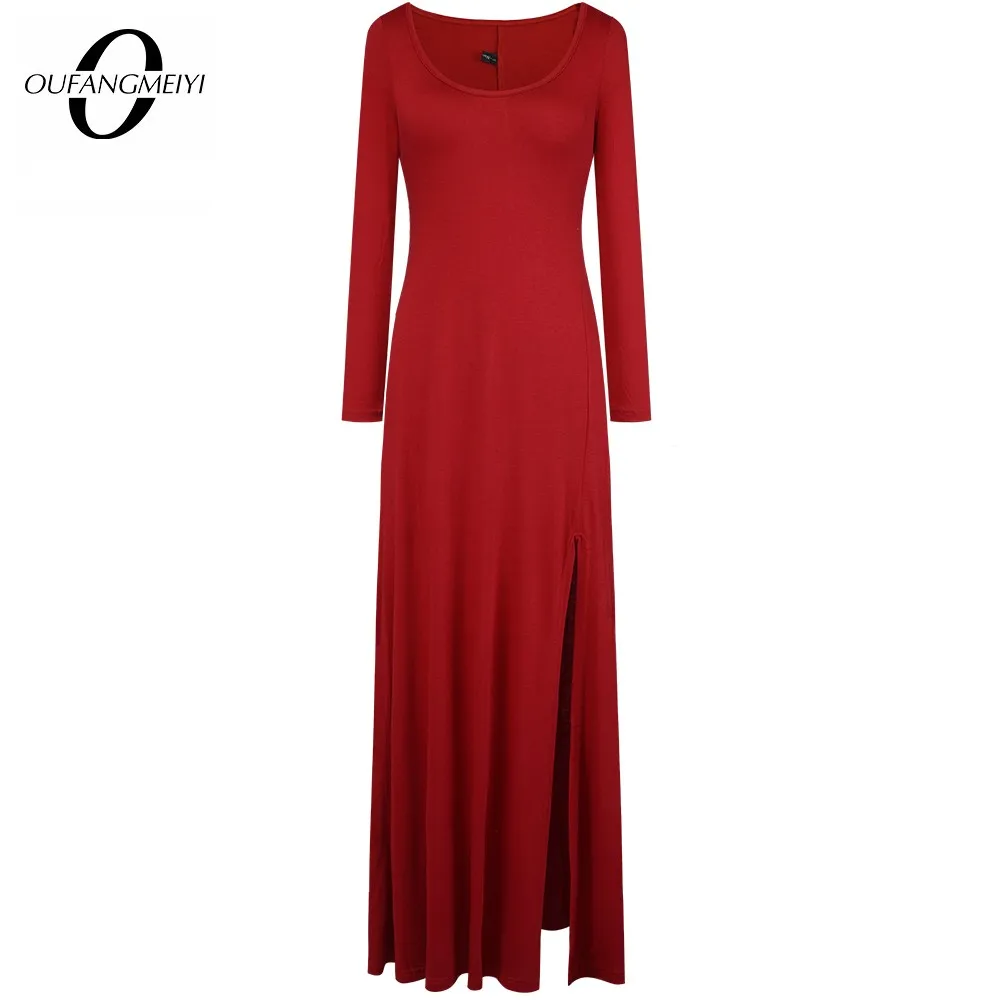 Autumn Women Elegant Scoop Neck with High Slit Cocktail Party Prom Slim Long Maxi Dress 2EB01
Autumn Women Elegant Scoop Neck with High Slit Cocktail Party Prom Slim Long Maxi Dress 2EB01