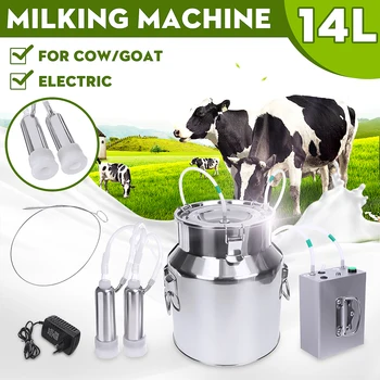 14L Upgraded Double Head Milking Machine for Goat Cow Stainless Steel Vacuum Vacuum Pulsating Small Household Milking Device
14L Upgraded Double Head Milking Machine for Goat Cow Stainless Steel Vacuum Vacuum Pulsating Small Household Milking Device