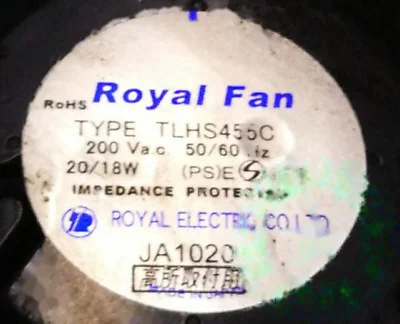 1pc fan new TLHS455C 200V 20/18W ROYALFAN | Безопасность и защита