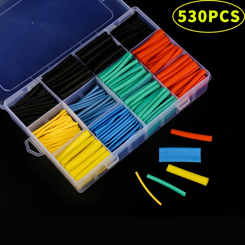 164pcs/328pcs/127pcs/530pcs Set Polyolefin Shrinking Assorted Heat Shrink Tube Wire Cable Insulated Sleeving Tubing Set 2:1
164pcs/328pcs/127pcs/530pcs Set Polyolefin Shrinking Assorted Heat Shrink Tube Wire Cable Insulated Sleeving Tubing Set 2:1