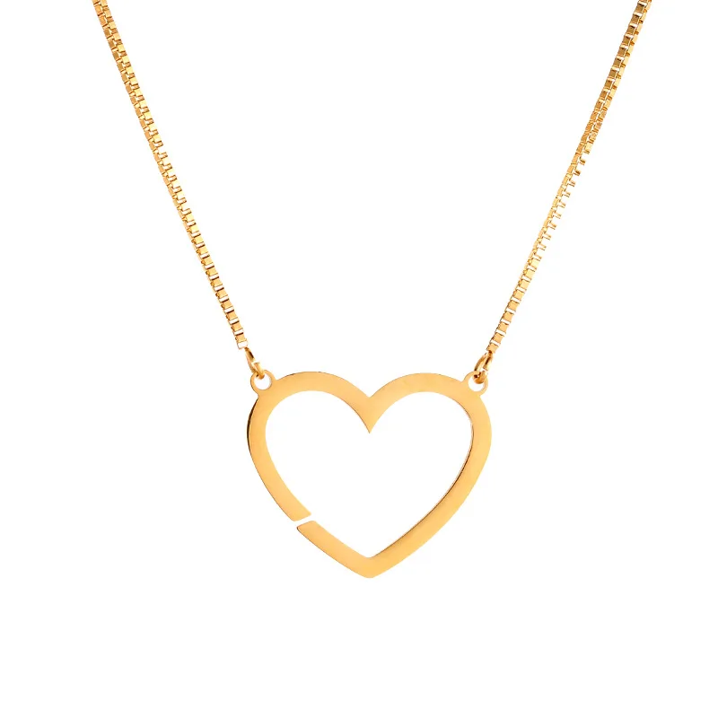 DIY Heart Accessories Necklace Steel Box Chain Simple Peach Heart Pendant Clavicle Necklace
DIY Heart Accessories Necklace Steel Box Chain Simple Peach Heart Pendant Clavicle Necklace
