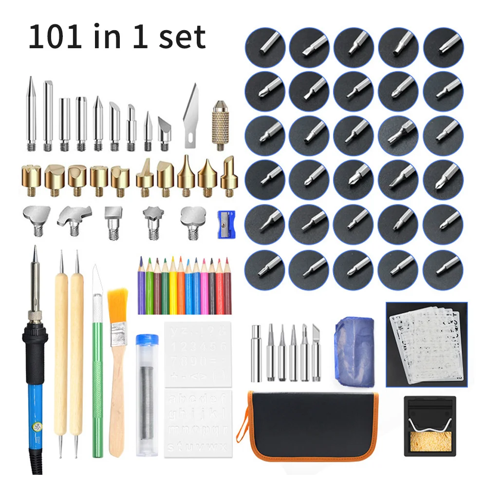 Internally Heated Adjustable Temperature Electric Soldering Iron Screwdriver Engraving Pyrography Set 101 In 1 Set
Internally Heated Adjustable Temperature Electric Soldering Iron Screwdriver Engraving Pyrography Set 101 In 1 Set
