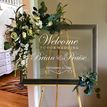 Custom Wedding Welcome Decals Personalized Wedding Wall Stickers Wine Glass Decals wedding anniversary Stickers for Car Shoe Cup
Custom Wedding Welcome Decals Personalized Wedding Wall Stickers Wine Glass Decals wedding anniversary Stickers for Car Shoe Cup