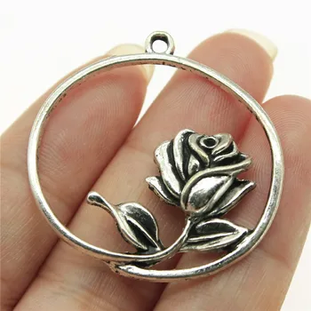 WYSIWYG 4pcs/lot Charms Rose Flower 36x33mm Antique Making Pendant Vintage Tibetan Silver Color DIY Handmade Jewelry
WYSIWYG 4pcs/lot Charms Rose Flower 36x33mm Antique Making Pendant Vintage Tibetan Silver Color DIY Handmade Jewelry