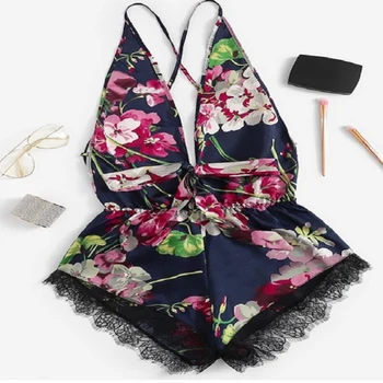 SFIT Floral Print Women Romper Bodysuit Plus Size Lace Trim Lingerie Backless Halter Sleepwear Nighty Babydoll Chemise
SFIT Floral Print Women Romper Bodysuit Plus Size Lace Trim Lingerie Backless Halter Sleepwear Nighty Babydoll Chemise