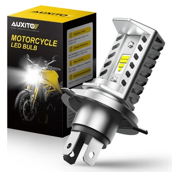 

AUXITO 1pcs H4 9003 LED Hi/Lo Beam Motorcycle Headlight Bulbs 1600LM 6500K White CSP H4 LED Motorbike Head Lamp Lights 12V 15W