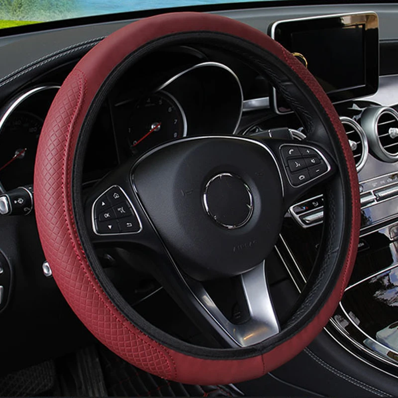 Universal Car Steering Wheel Cover Skidproof Auto Steering- Wheel Cover Anti-Slip Embossing Leather Car-styling Car Accessories
Universal Car Steering Wheel Cover Skidproof Auto Steering- Wheel Cover Anti-Slip Embossing Leather Car-styling Car Accessories