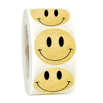 500pcs Smiling Face stickers natural craft paper seal labels 1 Inch Round Roll Stationery Stickers for food package gift box tag
500pcs Smiling Face stickers natural craft paper seal labels 1 Inch Round Roll Stationery Stickers for food package gift box tag