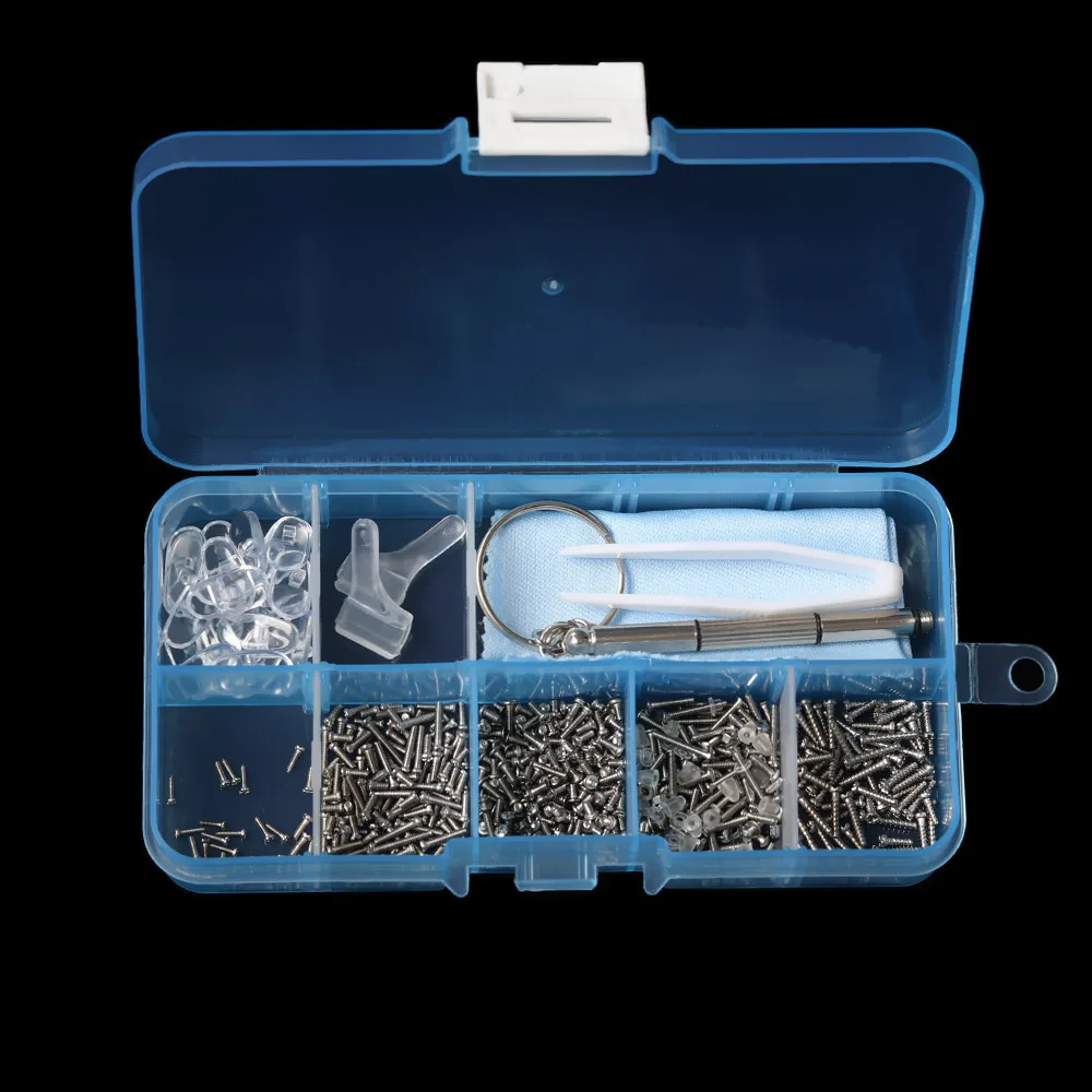 Eyeglasses Sun Glasses Screws Sets Nuts Nose Pad Optical Repair Tool Parts Assorted Kit | Аксессуары для одежды