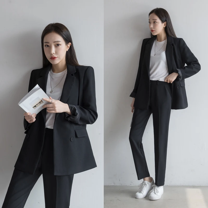 Suit female 2020 spring and autumn new suit jacket trousers two-piece temperament solid color wild loose thin women's clothing
Suit female 2020 spring and autumn new suit jacket trousers two-piece temperament solid color wild loose thin women's clothing
