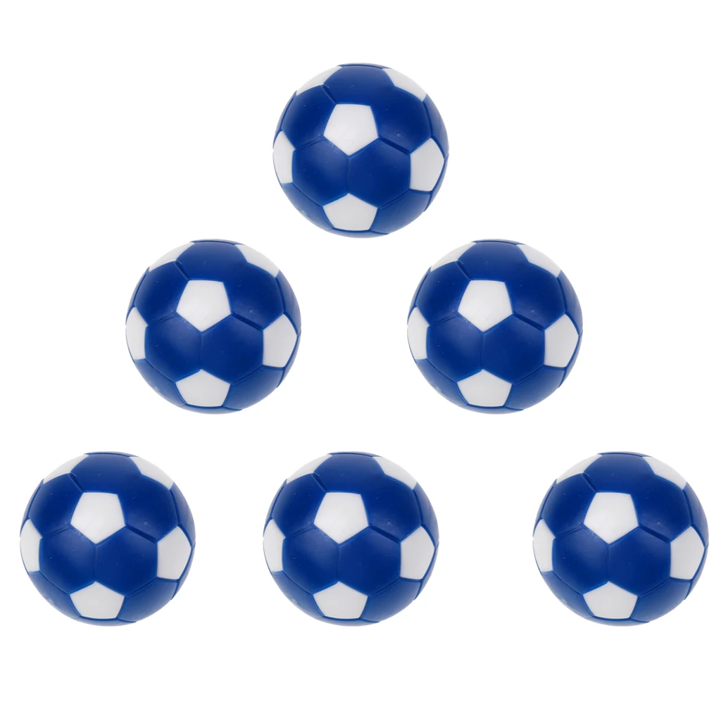 6-Pack 36mm Soccer Table Football Foosball Balls Footballs Replacement Table Game Accessories, Blue & White 6-Pack 36mm Soccer Table Football Foosball Balls Footballs Replacement Table Game Accessories, Blue & White