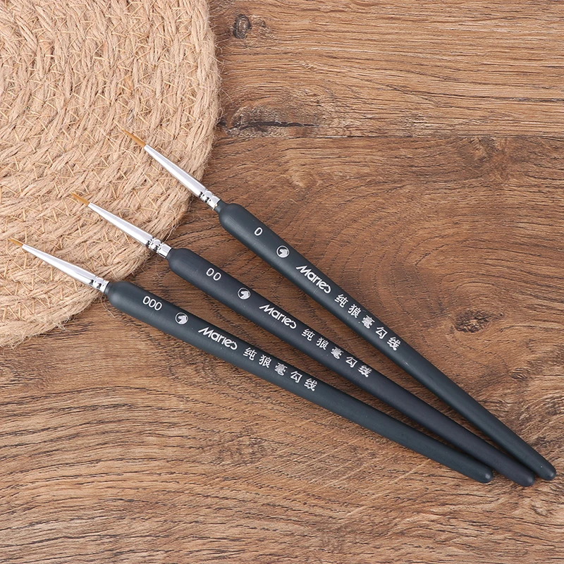 3Pcs 0/ 00/ 000 Art Gouache Watercolour Sketch Lines Pens Miniature Paint Wolf Hair Professional Paint Brush For Art PM
3Pcs 0/ 00/ 000 Art Gouache Watercolour Sketch Lines Pens Miniature Paint Wolf Hair Professional Paint Brush For Art PM