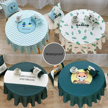 Round Tablecloth Nordic Waterproof Table Cloth Velvet Linen Round Table Cover for Wedding/party Decor Dinning Table Table Cloth
Round Tablecloth Nordic Waterproof Table Cloth Velvet Linen Round Table Cover for Wedding/party Decor Dinning Table Table Cloth