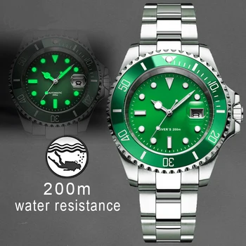 Dive Watch 200m Green Ghost Japan 2115 Quartz Watches Men C3 Super Luminous Calendar Diving Watch Fashion Men's Watches
Dive Watch 200m Green Ghost Japan 2115 Quartz Watches Men C3 Super Luminous Calendar Diving Watch Fashion Men's Watches