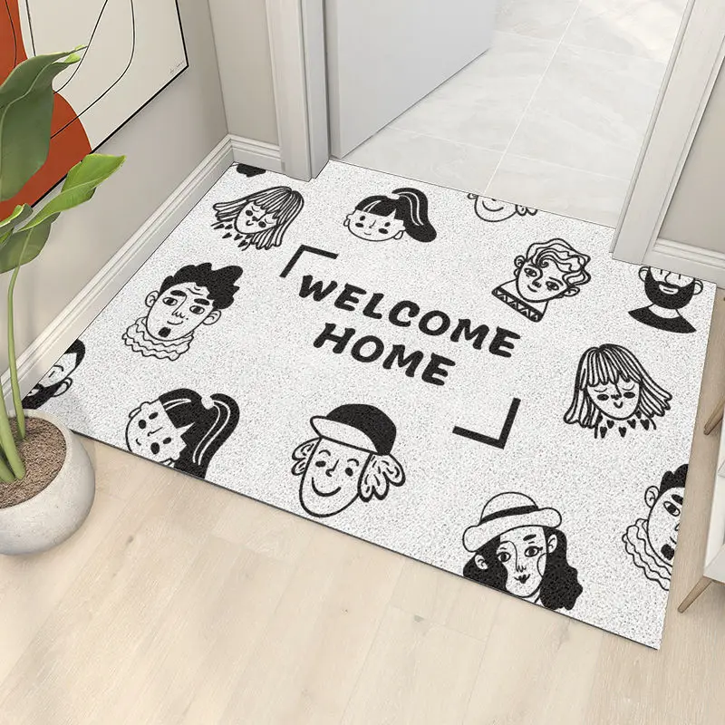 Black and white elastic PVC wire loop waterproof door mat DIY Anti-slip and oil-proof washable bathroom kitchen carpet customize
Black and white elastic PVC wire loop waterproof door mat DIY Anti-slip and oil-proof washable bathroom kitchen carpet customize