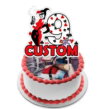 Joker Theme Party Paper Cake Topper Happy Birthday Shower Decoration Harley Quinn Custom-Made Personalized Cake Topper
Joker Theme Party Paper Cake Topper Happy Birthday Shower Decoration Harley Quinn Custom-Made Personalized Cake Topper