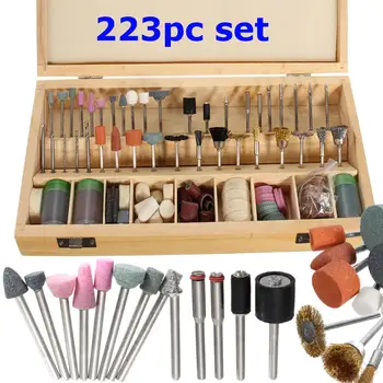 223pcs Mini Drill Bit Set Abrasive Rotary Grinding Sanding Polishing Cutting Tools Kit for Diyer Dremel Accessories Set
223pcs Mini Drill Bit Set Abrasive Rotary Grinding Sanding Polishing Cutting Tools Kit for Diyer Dremel Accessories Set