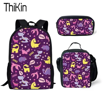 THIKIN 3Pcs/Set Student School Bag Cartoon Dinosaur Pattern Backapcks for Boys kindergarten Colorful Dino Design Large Size Bag
THIKIN 3Pcs/Set Student School Bag Cartoon Dinosaur Pattern Backapcks for Boys kindergarten Colorful Dino Design Large Size Bag