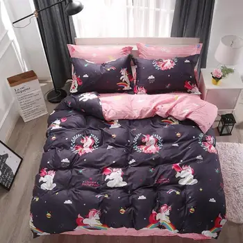 30 Cartoon Unicorn Bedding Sets Colorful Rainbow and Cloud Pattern Duvet Cover Set Striped Bed Sheet Pillowcases
30 Cartoon Unicorn Bedding Sets Colorful Rainbow and Cloud Pattern Duvet Cover Set Striped Bed Sheet Pillowcases
