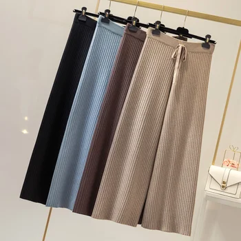 Autumn Winter Knitted Pants Women Elegant Thicken Warm Trousers Ribbed Sweater Pants Korean Pantalon Mujer Wide Leg Sweatpants
Autumn Winter Knitted Pants Women Elegant Thicken Warm Trousers Ribbed Sweater Pants Korean Pantalon Mujer Wide Leg Sweatpants