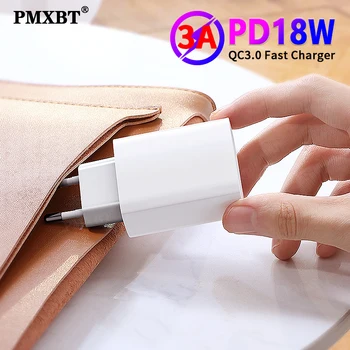 PMXBT 18W PD Type-C Charger US UK EU AU Plug Travel Power Adapter For Mobile Phone Quick Charge 3.0 USB C Charger Fast Charging
PMXBT 18W PD Type-C Charger US UK EU AU Plug Travel Power Adapter For Mobile Phone Quick Charge 3.0 USB C Charger Fast Charging