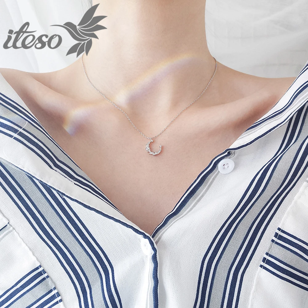 ITESO 2020 New Moon Pendant Necklace Simple Design Short Clavicle Chain Necklaces For Women Jewelry
ITESO 2020 New Moon Pendant Necklace Simple Design Short Clavicle Chain Necklaces For Women Jewelry