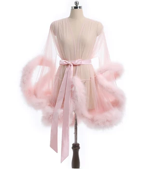 Short Feather Robe Dressing Gown Bridal Boudoir Sheer Robe Tulle Illusion Birthday Feather Robe Costume
Short Feather Robe Dressing Gown Bridal Boudoir Sheer Robe Tulle Illusion Birthday Feather Robe Costume