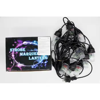 Led festoon for decoration room, 10 strobe-lamps, 5 m, 220-230 V, cord black IP 44.
Led festoon for decoration room, 10 strobe-lamps, 5 m, 220-230 V, cord black IP 44.