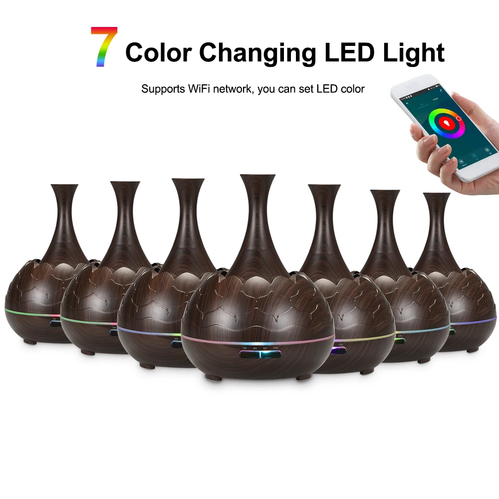 Smart Wifi Wireless LED Night Lamp 400ml Humidifier Essential Oil Aromatherapy Mist Diffuser Phone App Control Voice Control
Smart Wifi Wireless LED Night Lamp 400ml Humidifier Essential Oil Aromatherapy Mist Diffuser Phone App Control Voice Control