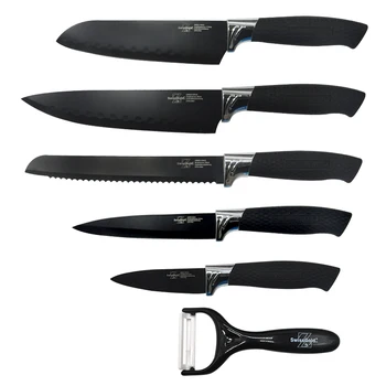 6pcs Kitchen Knife Set Stainless Steel Chef Slicer Bread Utility Knife with Peeler
6pcs Kitchen Knife Set Stainless Steel Chef Slicer Bread Utility Knife with Peeler
