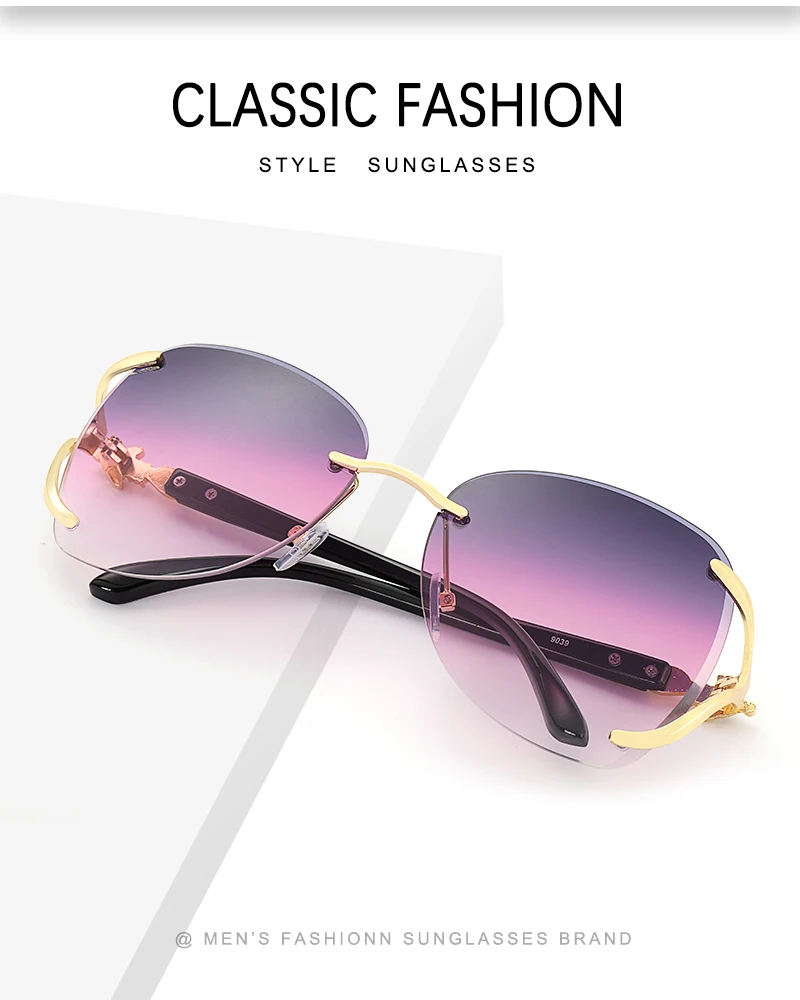 FREE SHIPPING Sun Glasses Ocean Lens Rimless JKP4370 FREE SHIPPING Sun Glasses Ocean Lens Rimless JKP4370