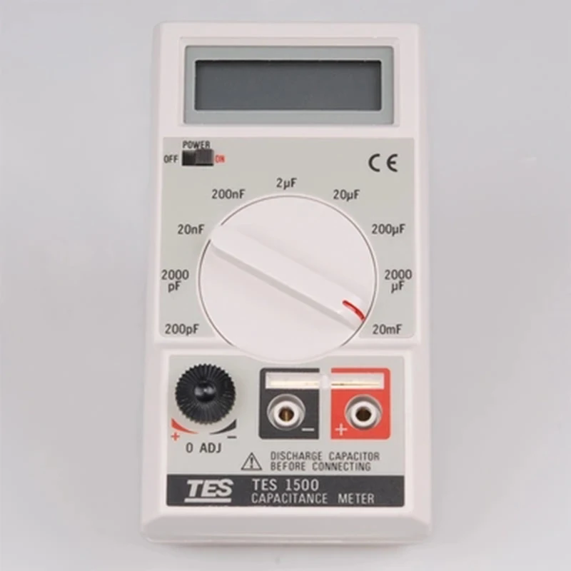 TES-1500 Capacitance Meter Wide Capacity :0.1pF - 20,000uF .Rotary Swicth For 9 Ranges Selections,Overload Fuse Protection .
TES-1500 Capacitance Meter Wide Capacity :0.1pF - 20,000uF .Rotary Swicth For 9 Ranges Selections,Overload Fuse Protection .