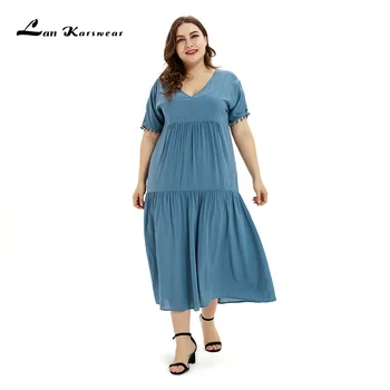 2019 Women Summer Dress Dresses Casual Long Ladies Plus Size Woven Solid Tassel Loose Short Sleeves Summer clothes for women
2019 Women Summer Dress Dresses Casual Long Ladies Plus Size Woven Solid Tassel Loose Short Sleeves Summer clothes for women