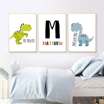 Dinosaur Animal Print Custom Name Wall Art Canvas Poster Nursery Painting Playroom Baby Posters Wall Pictures For Boy Room Decor
Dinosaur Animal Print Custom Name Wall Art Canvas Poster Nursery Painting Playroom Baby Posters Wall Pictures For Boy Room Decor