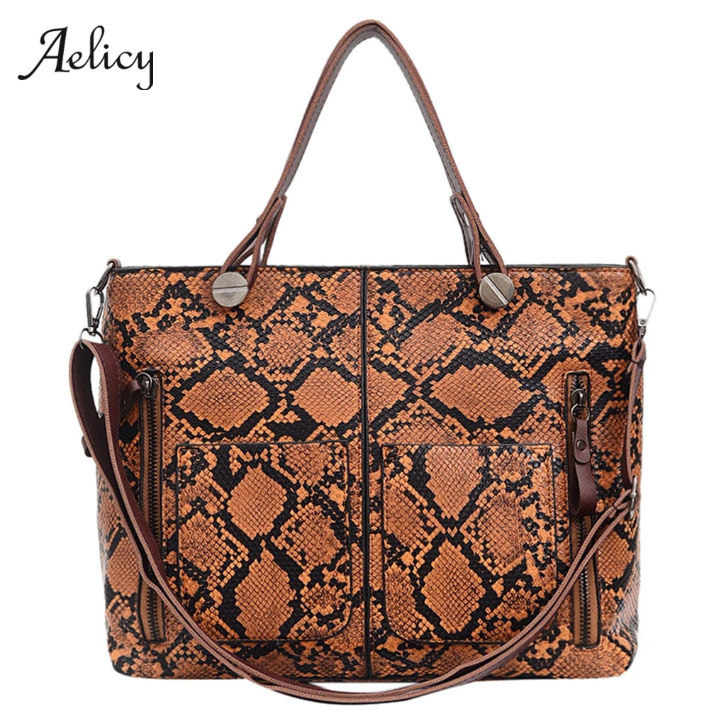 

Aelicy Shoulder Bag Snake Print Women Handbags Crossbody Leather Women Bags Designer Luxury Female Messenger Bag Bolsa Feminina
